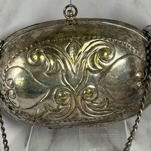 Elegant Silver-plated Women's Clutch/purse